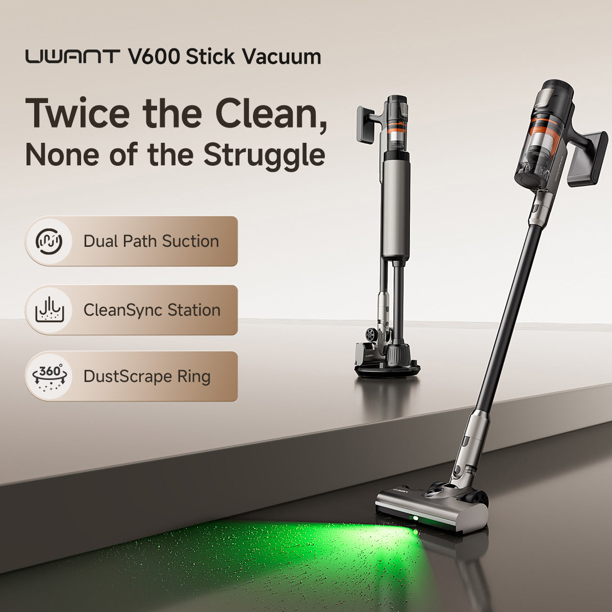 UWant V600 Cordless Vacuum Cleaner