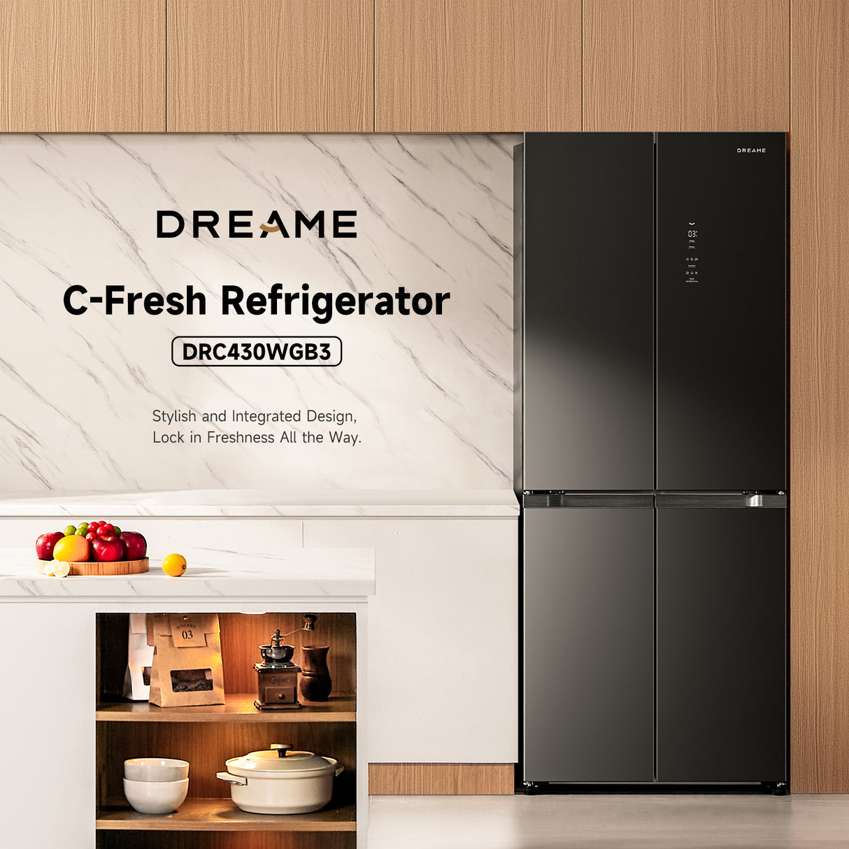 Dreame C-Fresh Side By Side Refrigerator 430L