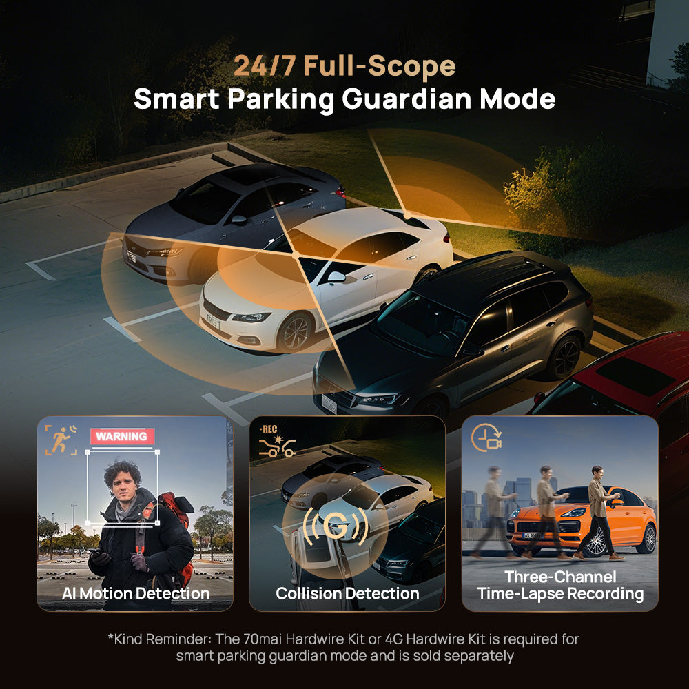 T800 4K 3 Channel Dashcam 4G