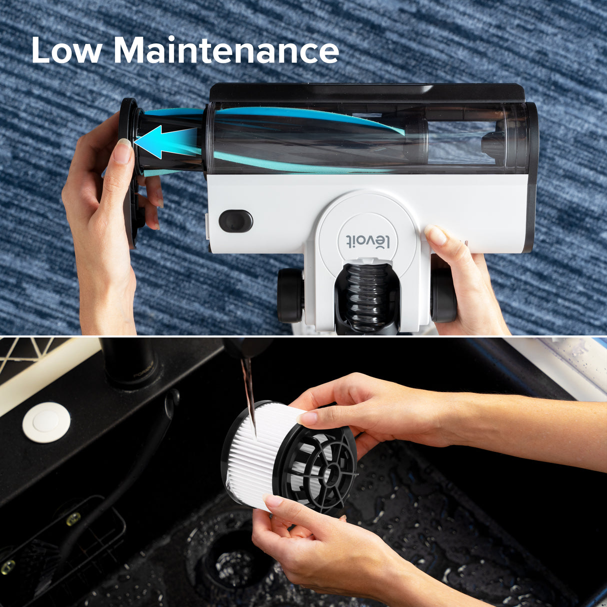 Levoit LVAC-200 Cordless Vacuum Cleaner with Anti Hair Wrap Pet Hair Nozzle 4 in 1 Vacuum Cleaner