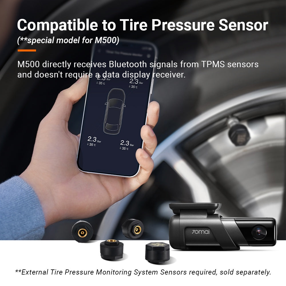 70mai M500 Dash Cam with TPMS