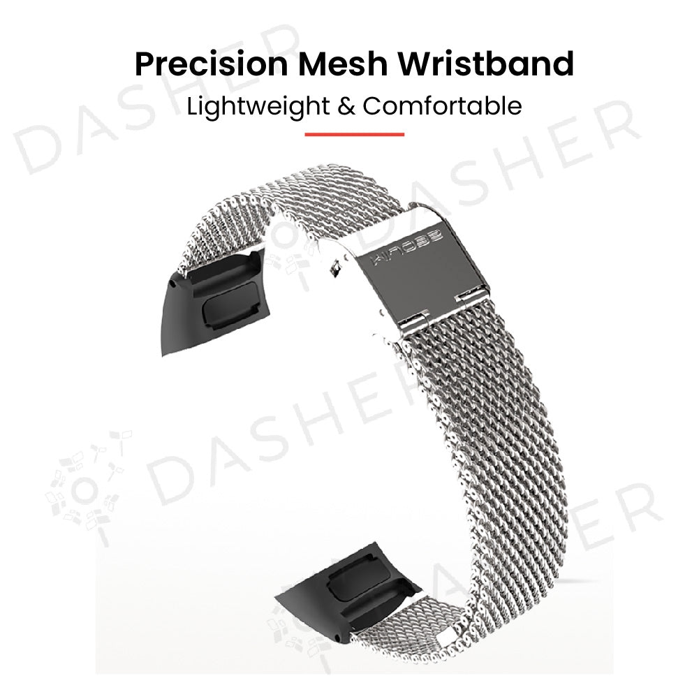 Mijobs Mesh Stainless Steel Strap for Honor Band 5 and Band 4