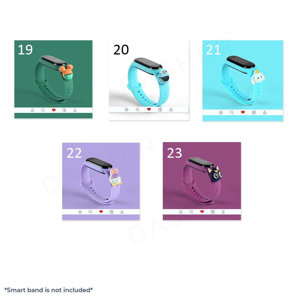 3D Cartoon Silicone Strap for Xiaomi Mi Band 5/6 (Series 1)