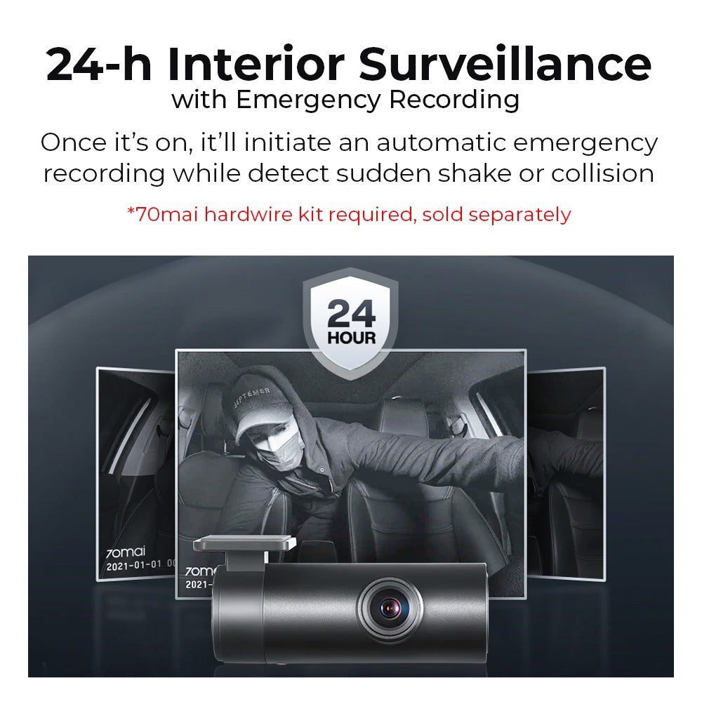 70mai A200 / A500s + FC02 Front and Interior Dash Cam Set