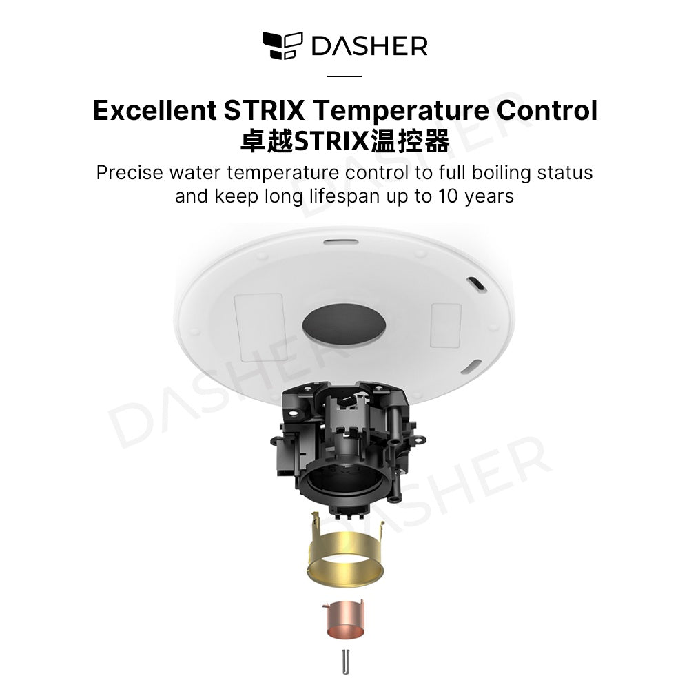 Electric kettle internal STRIX temperature control module shown in lid view