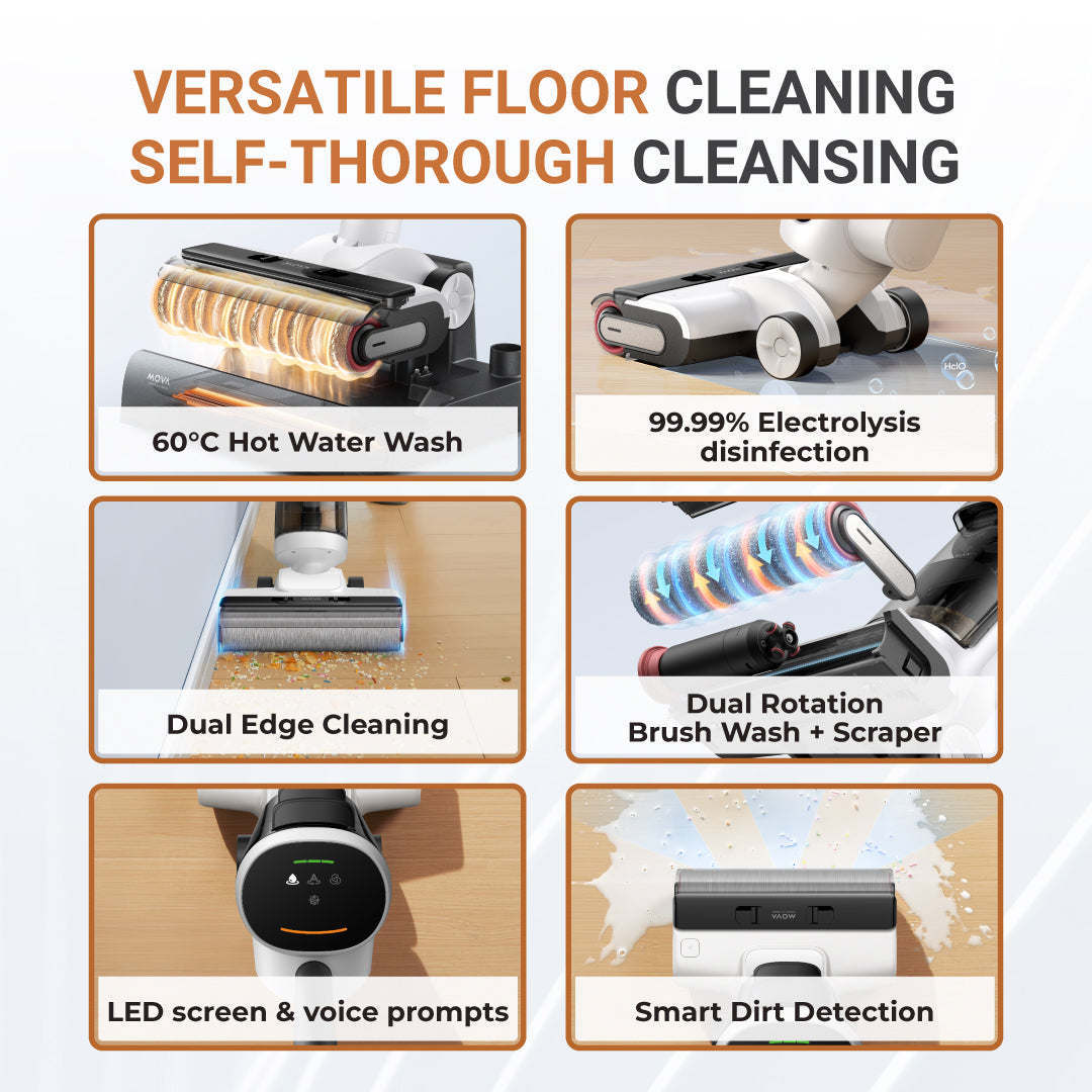 MOVA K20 Pro Wet Dry Floor Washer & Vacuum Cleaner | 60°C Hot Water Wash | Electrolysis disinfection | Self-Cleaning | 2 Years Local Warranty