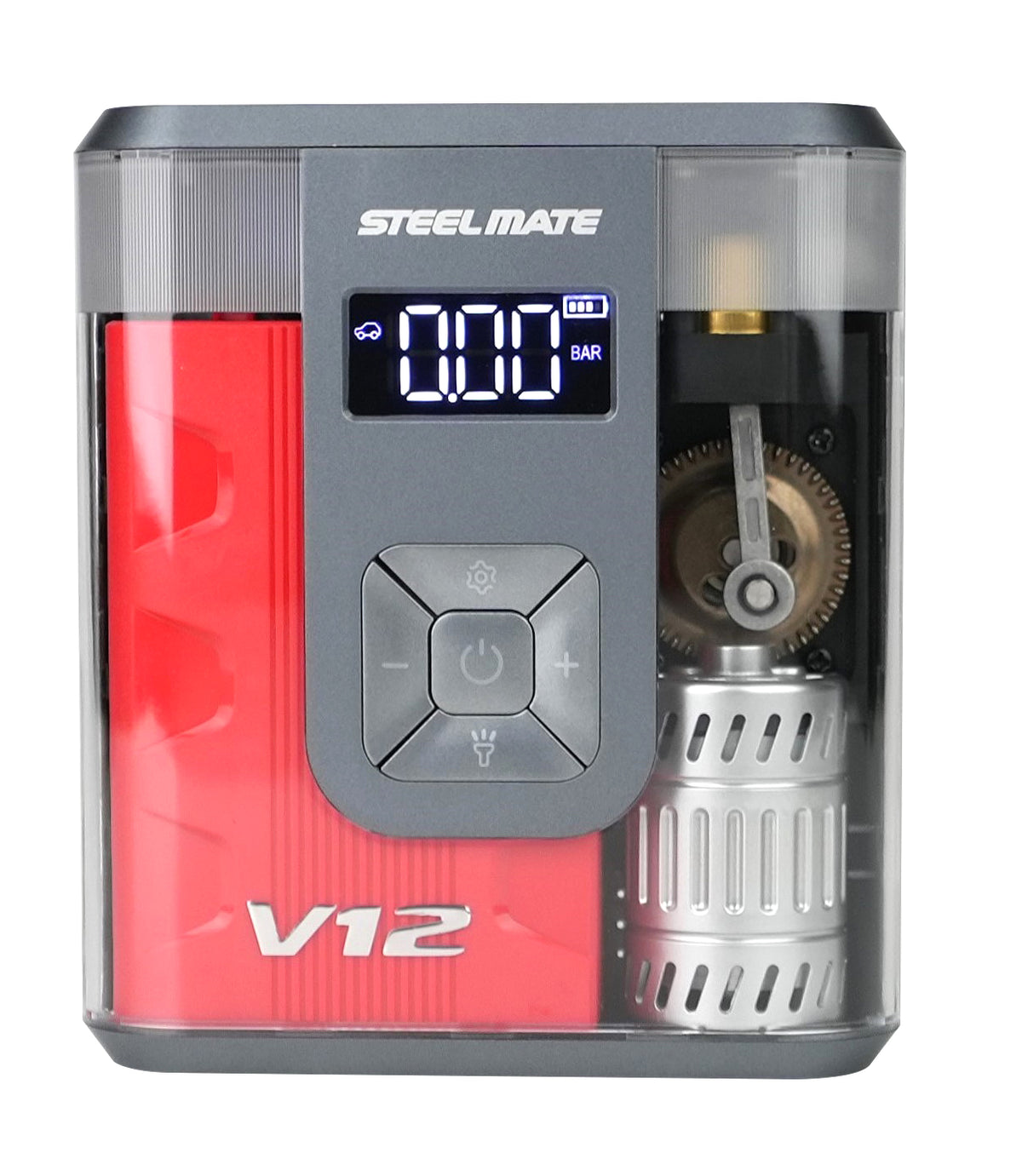 Steelmate 4 IN 1 V12 SE Tire Inflator, Jump Starter, Portable Power bank & Emergency Light with 5 Inflation Modes