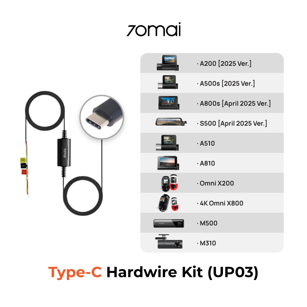 70mai Hardware Kit - Type-C (UP03)