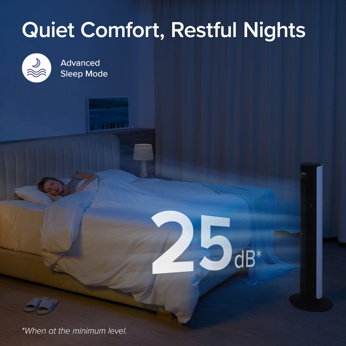 Levoit Classic Pro Smart Tower Fan 42-inch Brushless DC Motor App Control with wifi