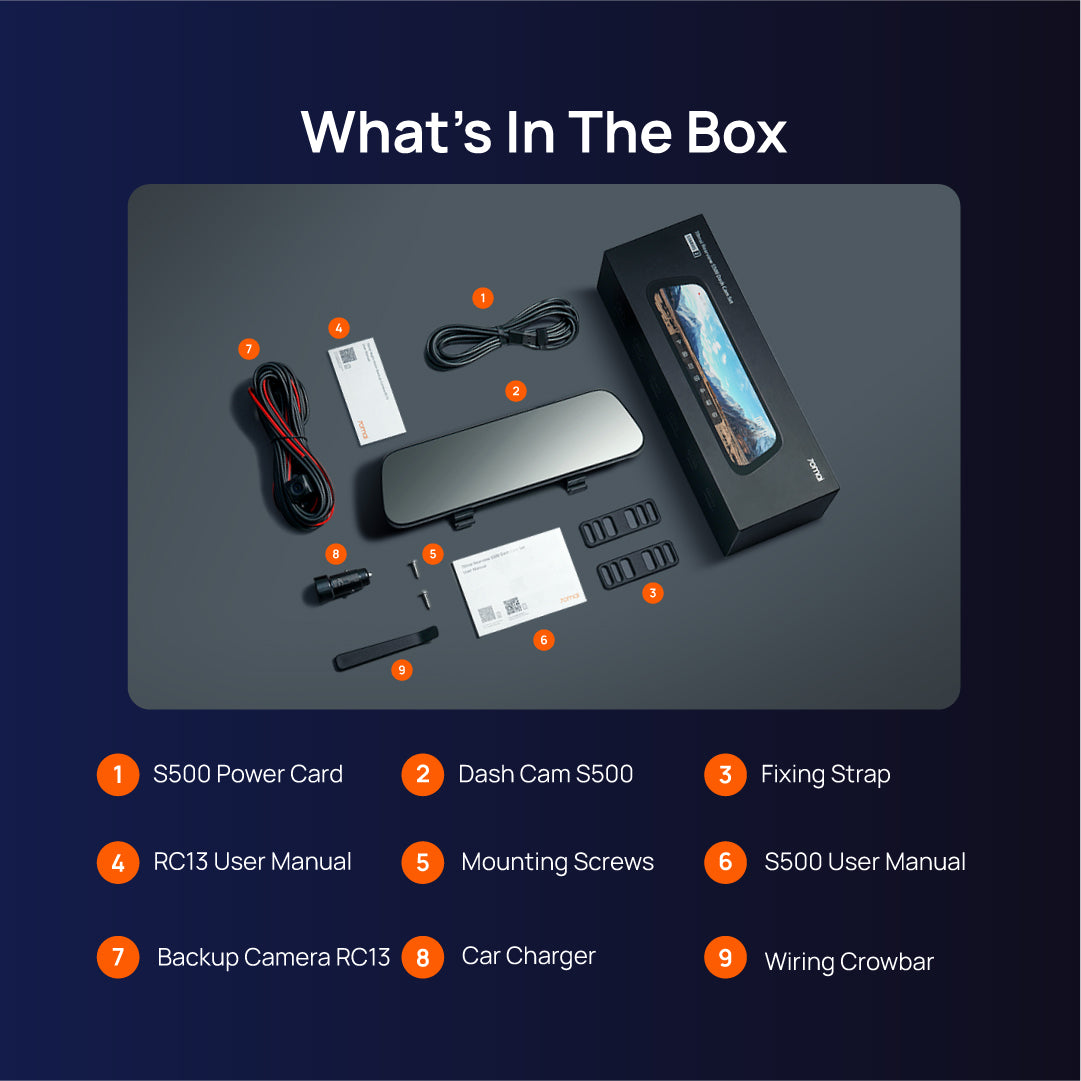 70mai S500 Rearview Dashcam