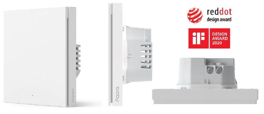 Aqara Wall Switch H1 EU, single rocker no-neutral, white with terminal block