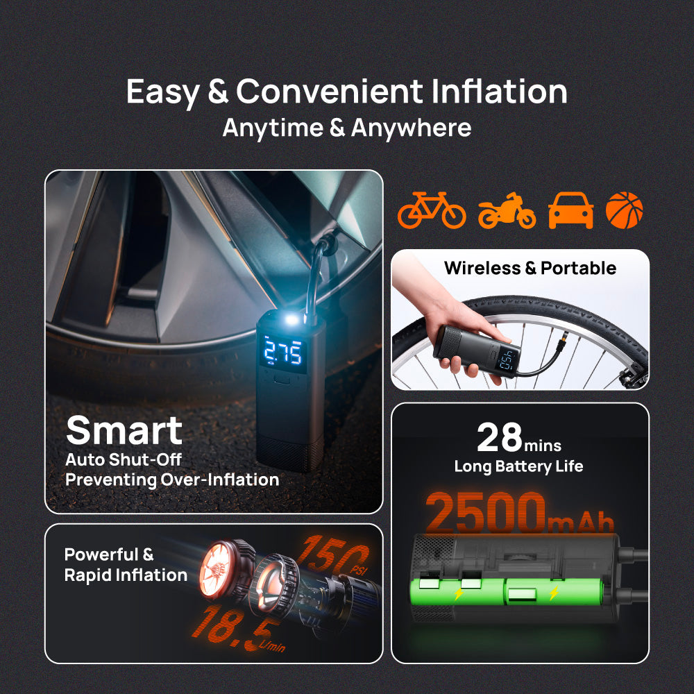70mai Wireless Air Compressor TP05 Tire Air Pump