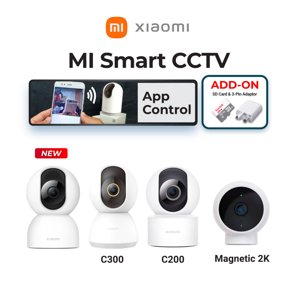 Xiaomi Smart Camera C300 XMC01 | 1 Year Mi Malaysia Warranty | 2K  Ultra-Clear HD | AI Humanoid Detection CCTV