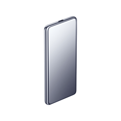 Ultraslim power bank 5.000mAh in silbernes Metallgehäuse