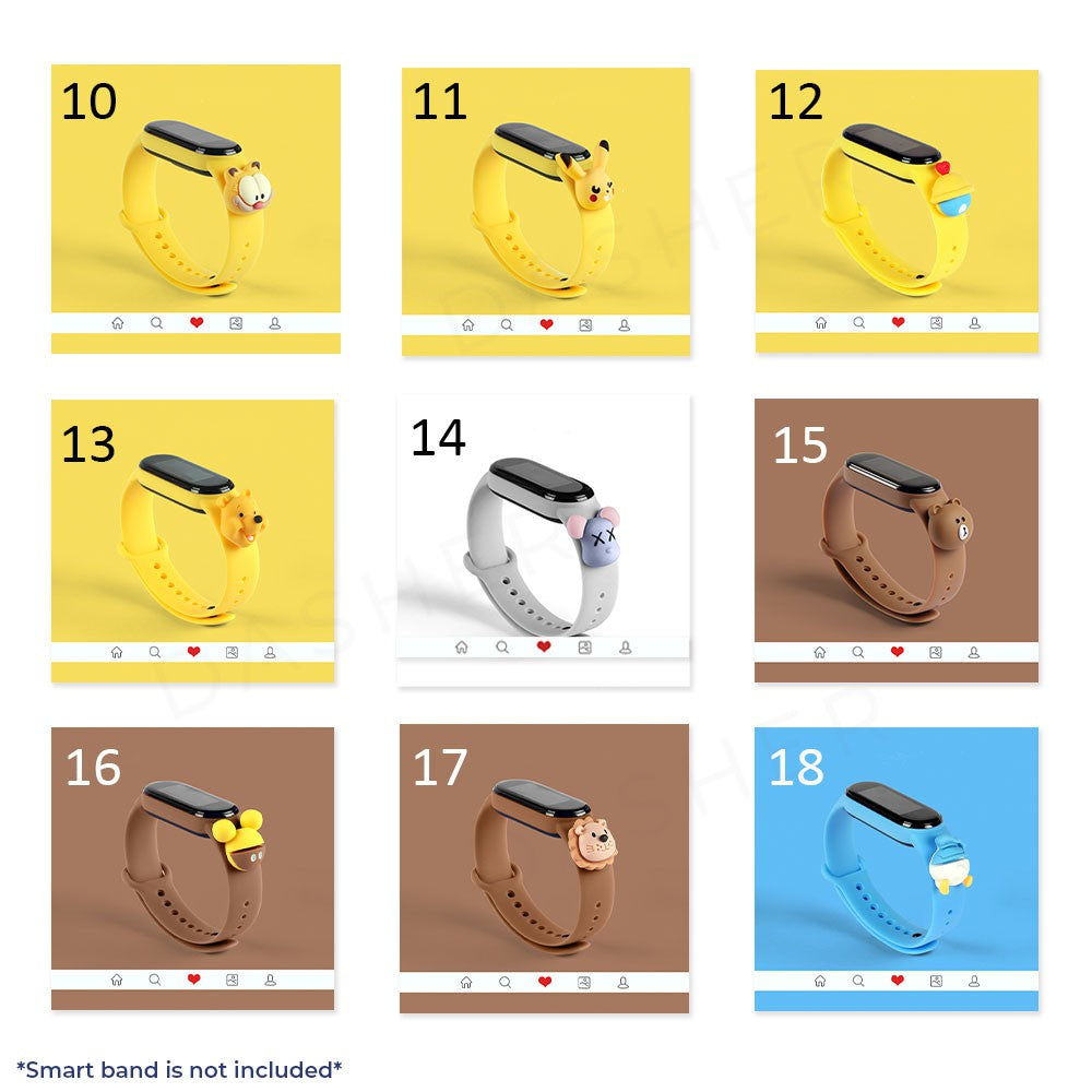 3D Cartoon Silicone Strap for Xiaomi Mi Band 5/6 (Series 1)