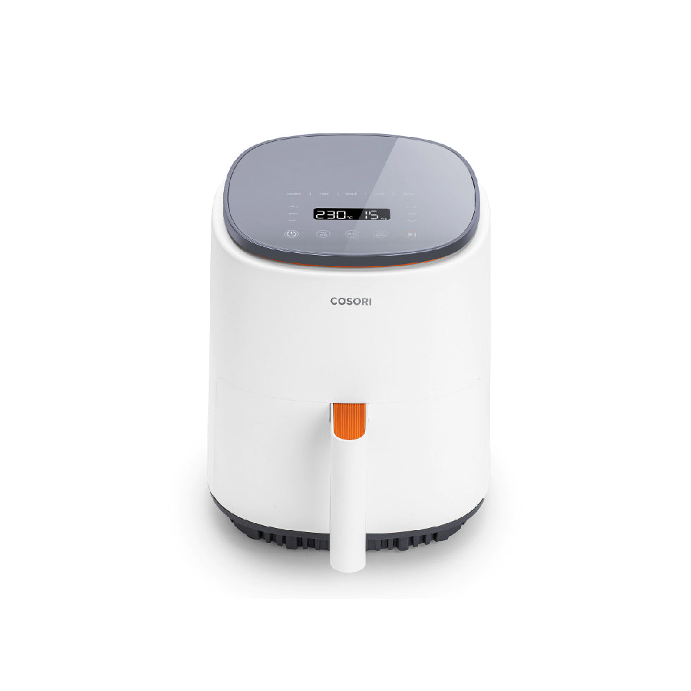 COSORI Lite 3.8L digital compact air fryer, white body, front handle, display
