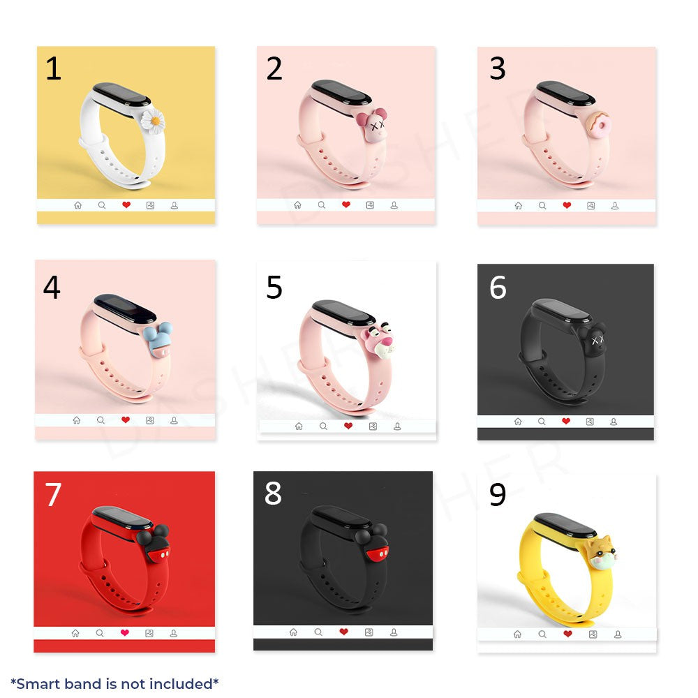 3D Cartoon Silicone Strap for Xiaomi Mi Band 5/6 (Series 1)