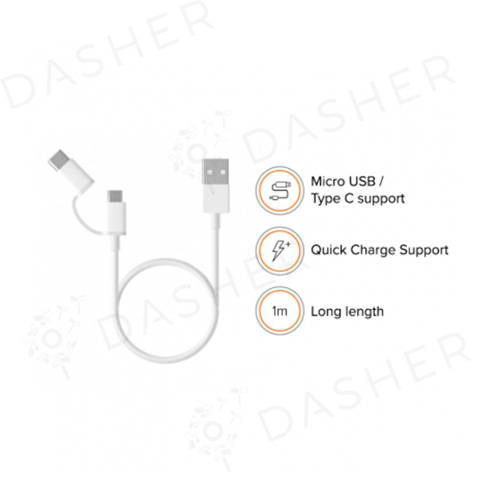 Xiaomi 2-in-1 USB Cable Micro USB to Type-C
