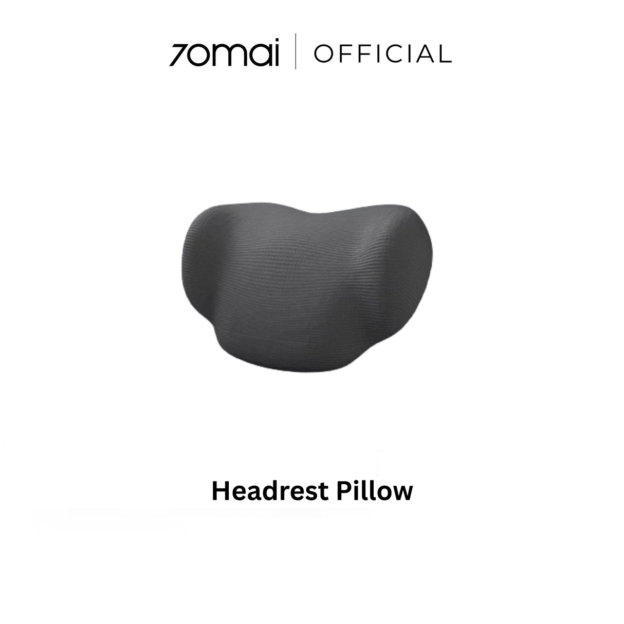 Dark gray headrest support pillow with contoured shape for neck comfort