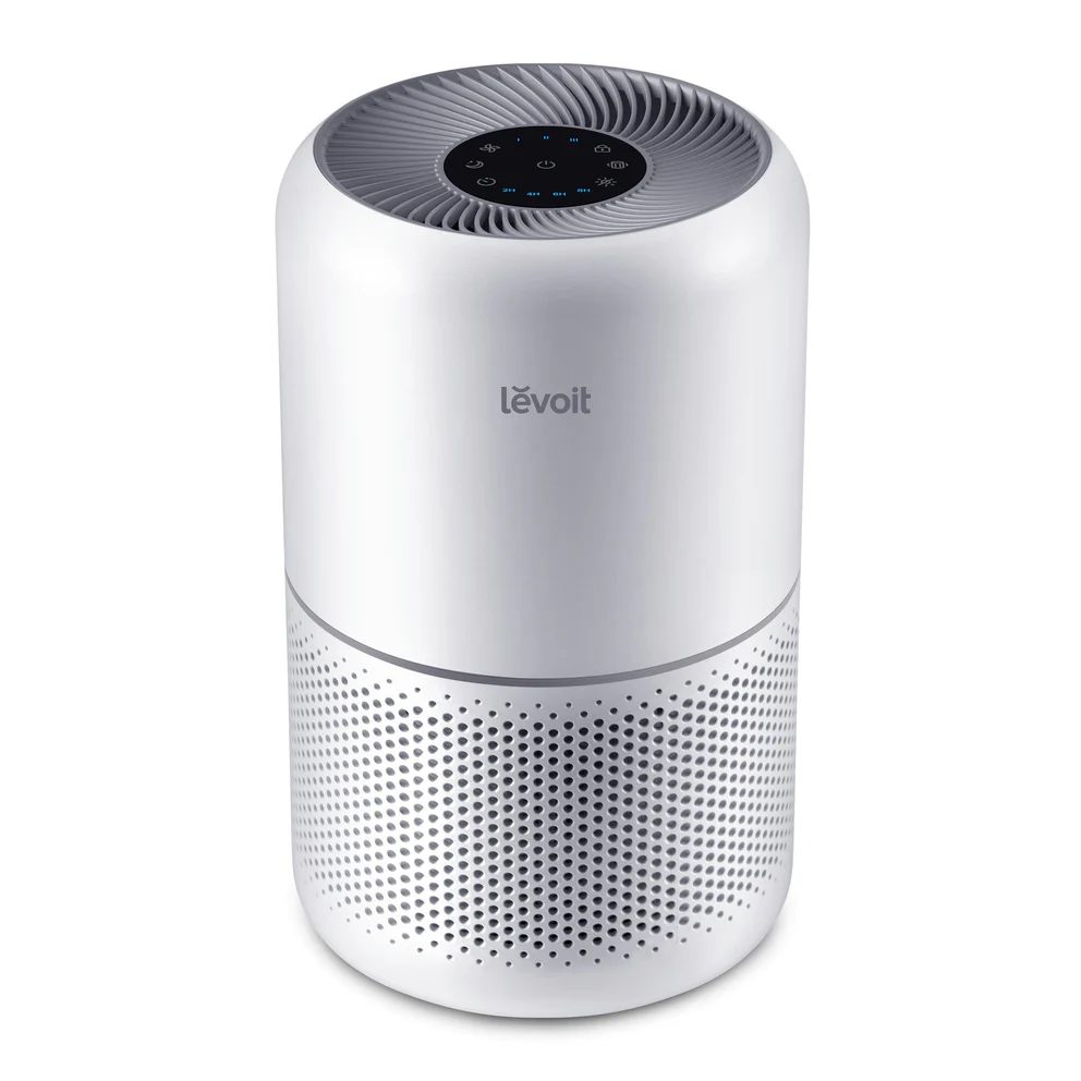 Levoit Air Purifier Core 300 white tower air purifier with top control panel