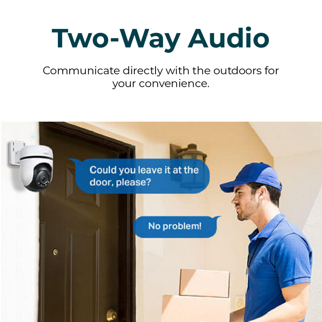 Outdoor Wi‑Fi CCTV camera for two-way audio communication