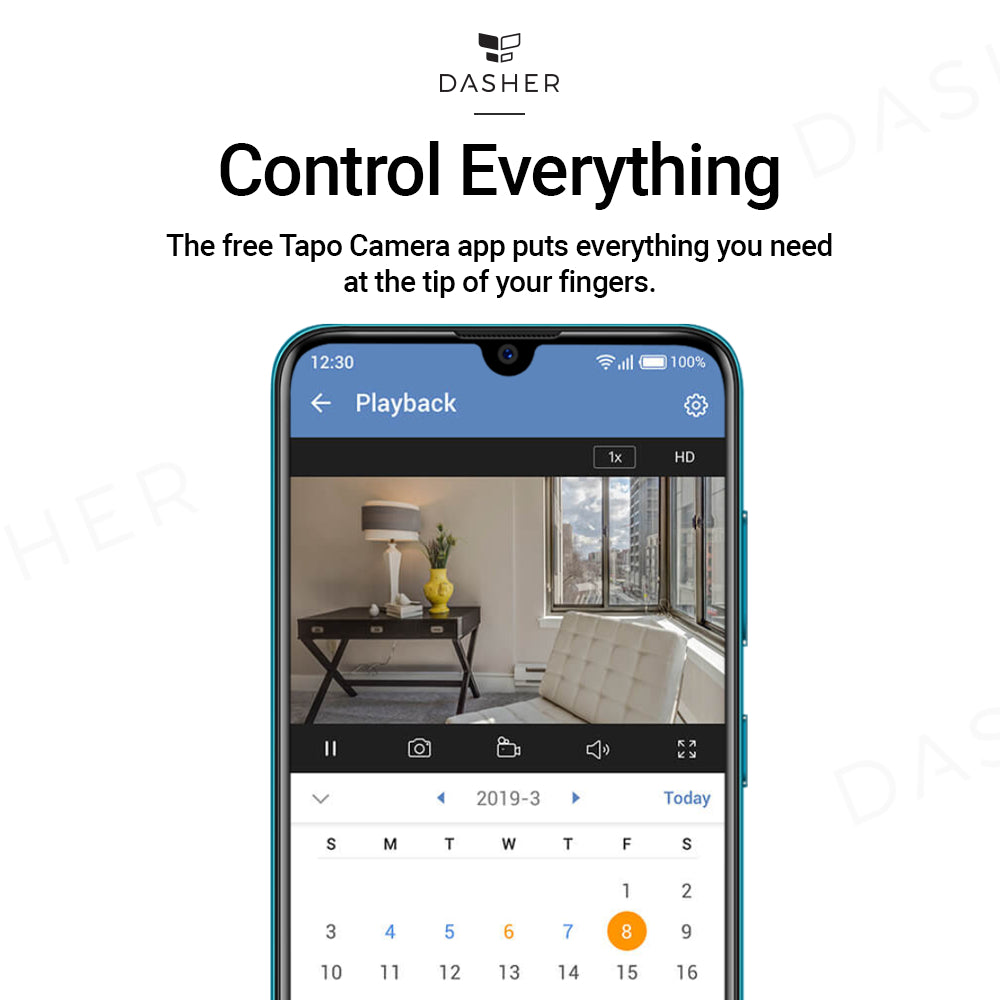 Tapo C210 App-Steuerung für Live-Ansicht und Wiedergabe auf dem Smartphone