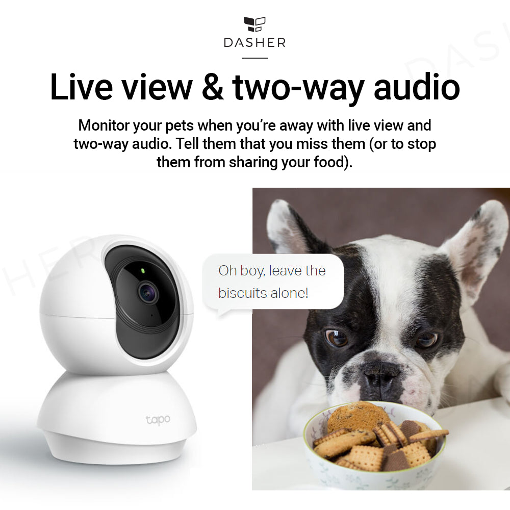 Tapo C210 Live View mit Zweiwege-Audio, integriertes Mikrofon/Lautsprecher-System
