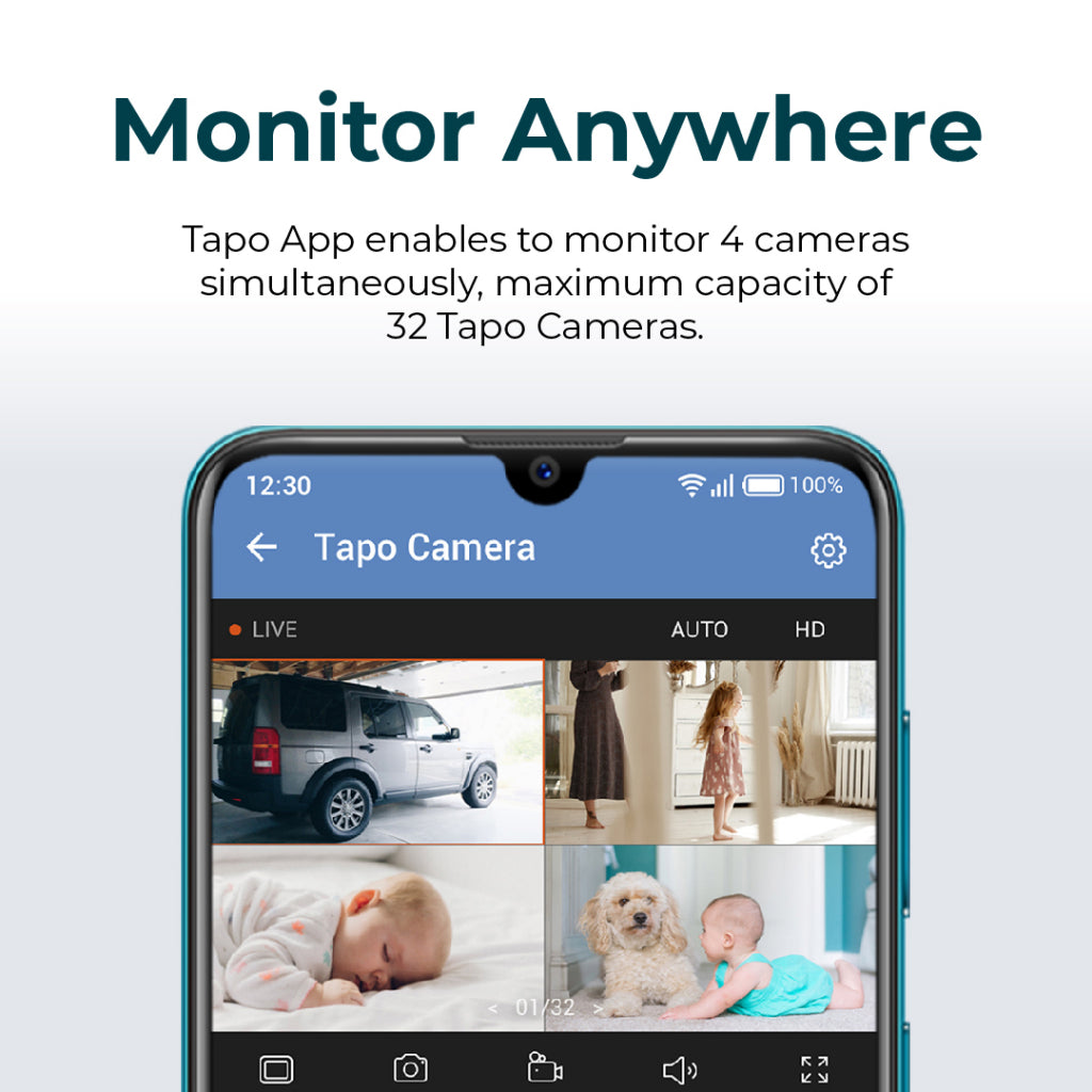 App zur Überwachung: Live-Ansicht mehrerer Indoor-Kameras