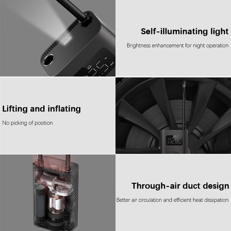 Air pump 2 close-up with self-illuminating light area and side display