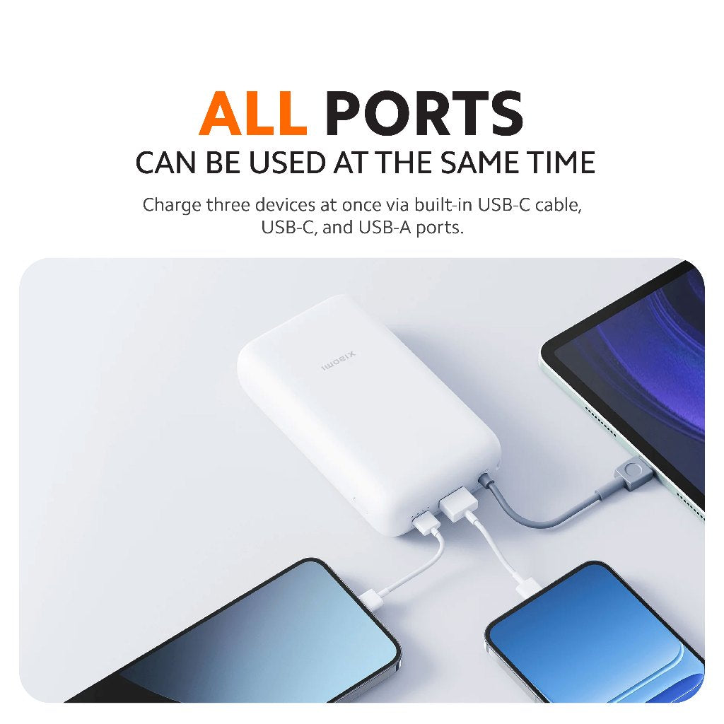 Xiaomi Power Bank 20000mAh Integrated Cable