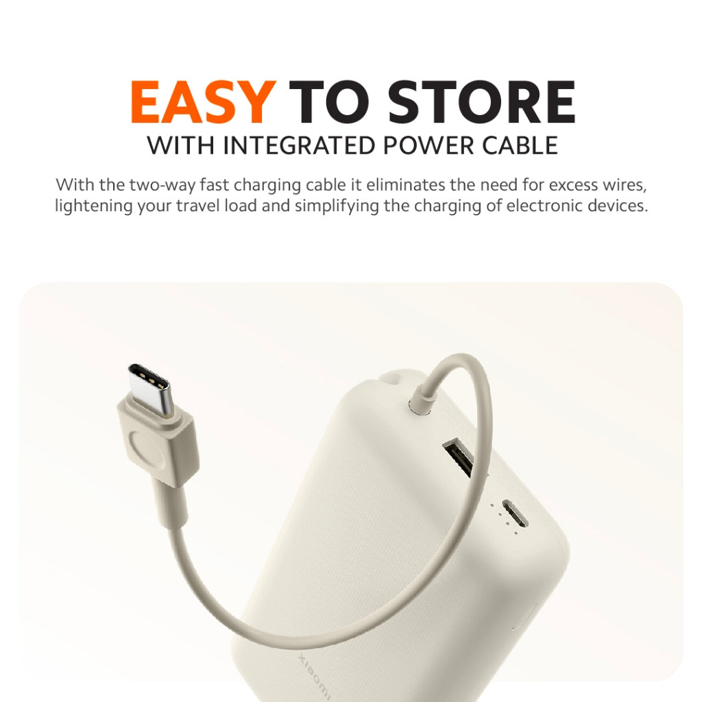 Xiaomi 33W Power Bank 20000mAh Integrated Cable