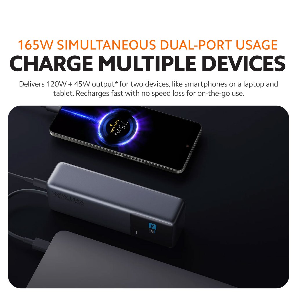 Xiaomi 165W Power Bank 10000 (Integrated Cable)