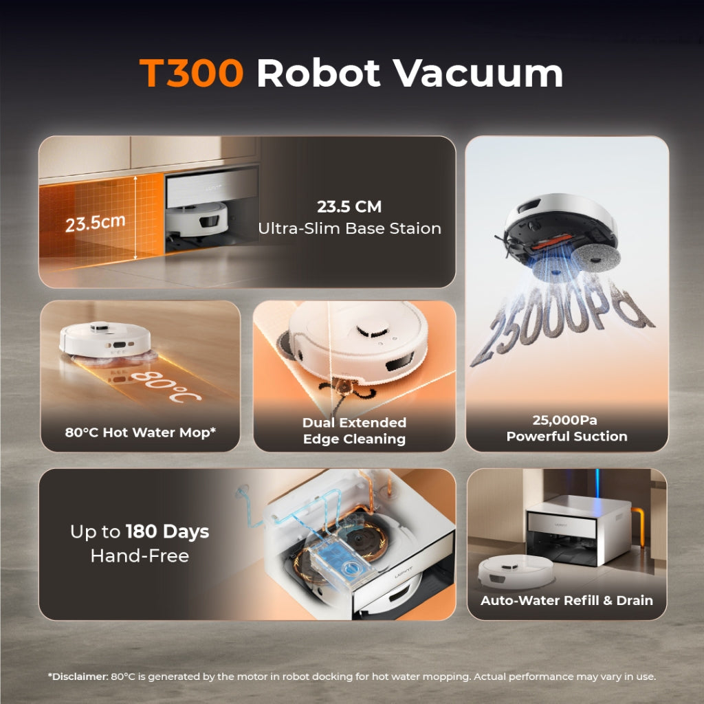 UWANT T300 Robot Vacuum with Built-In WaterKit