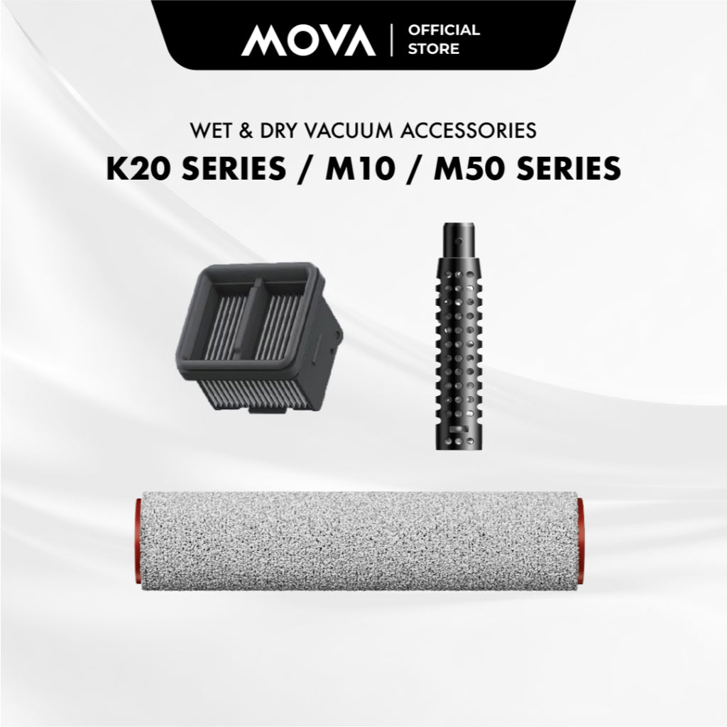 Black deodorant stick with raised dot pattern, shown with vacuum accessories