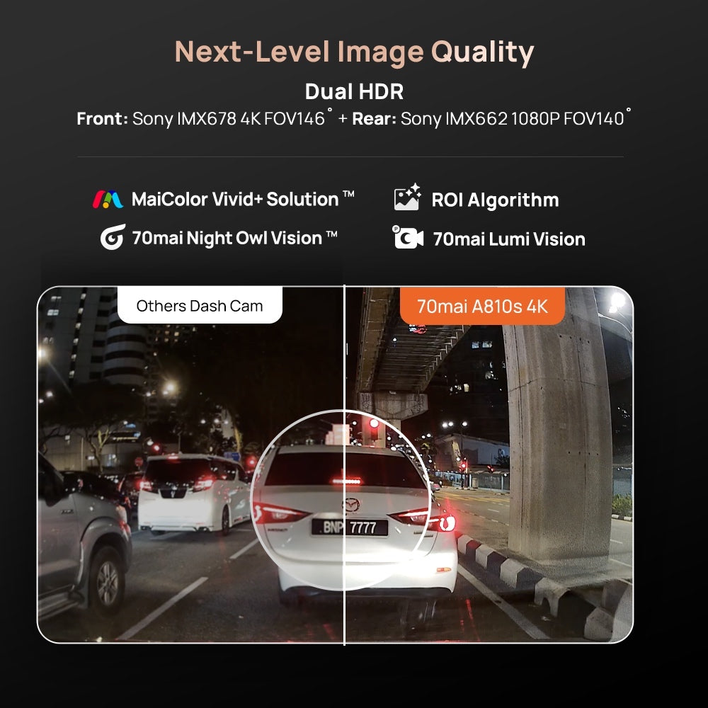 70mai A810S 4K Dash Cam