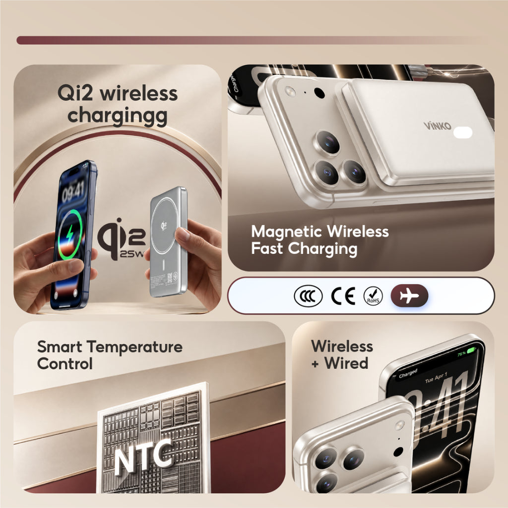 VINKO V17 Magnetic Wireless Power Bank