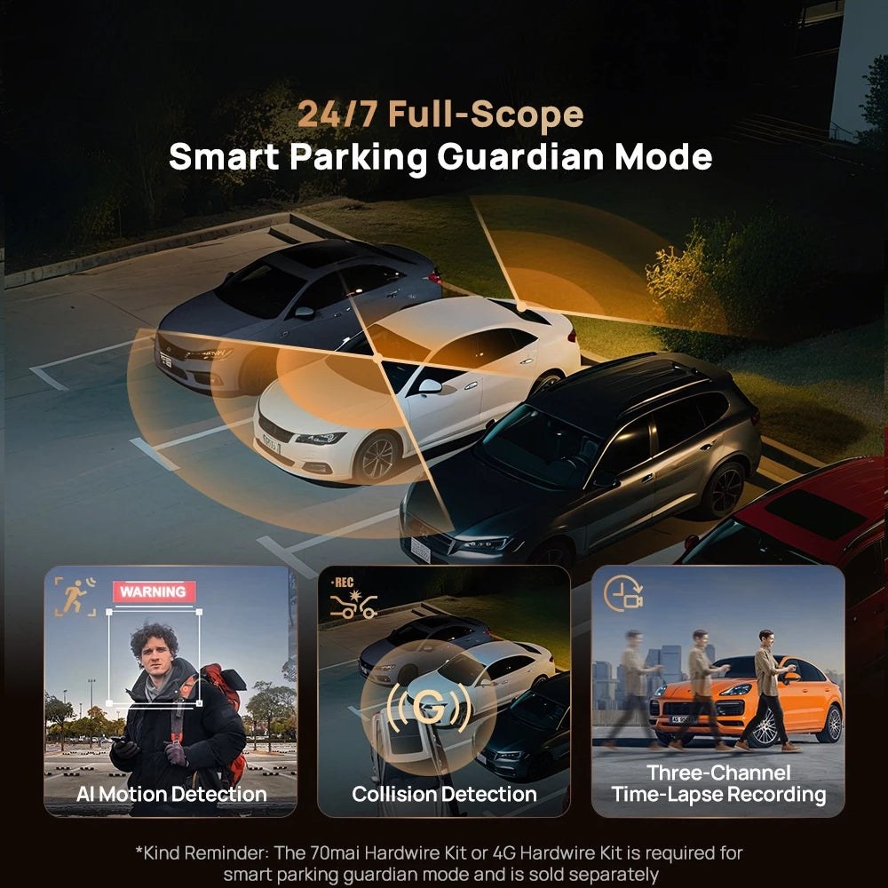 70mai T800 3-Channel Dash Cam