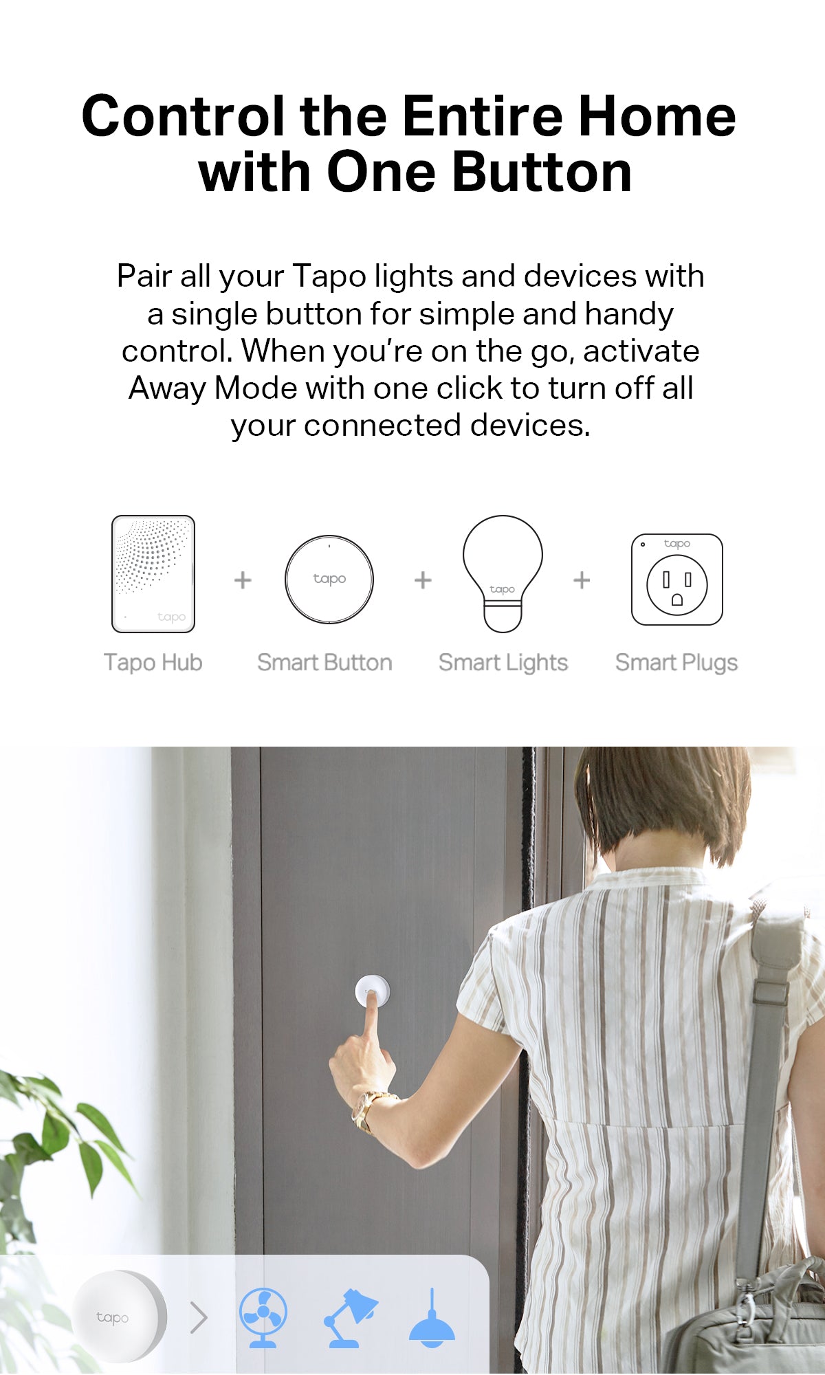 Smart button (Tapo S200D) illustration for whole-home control