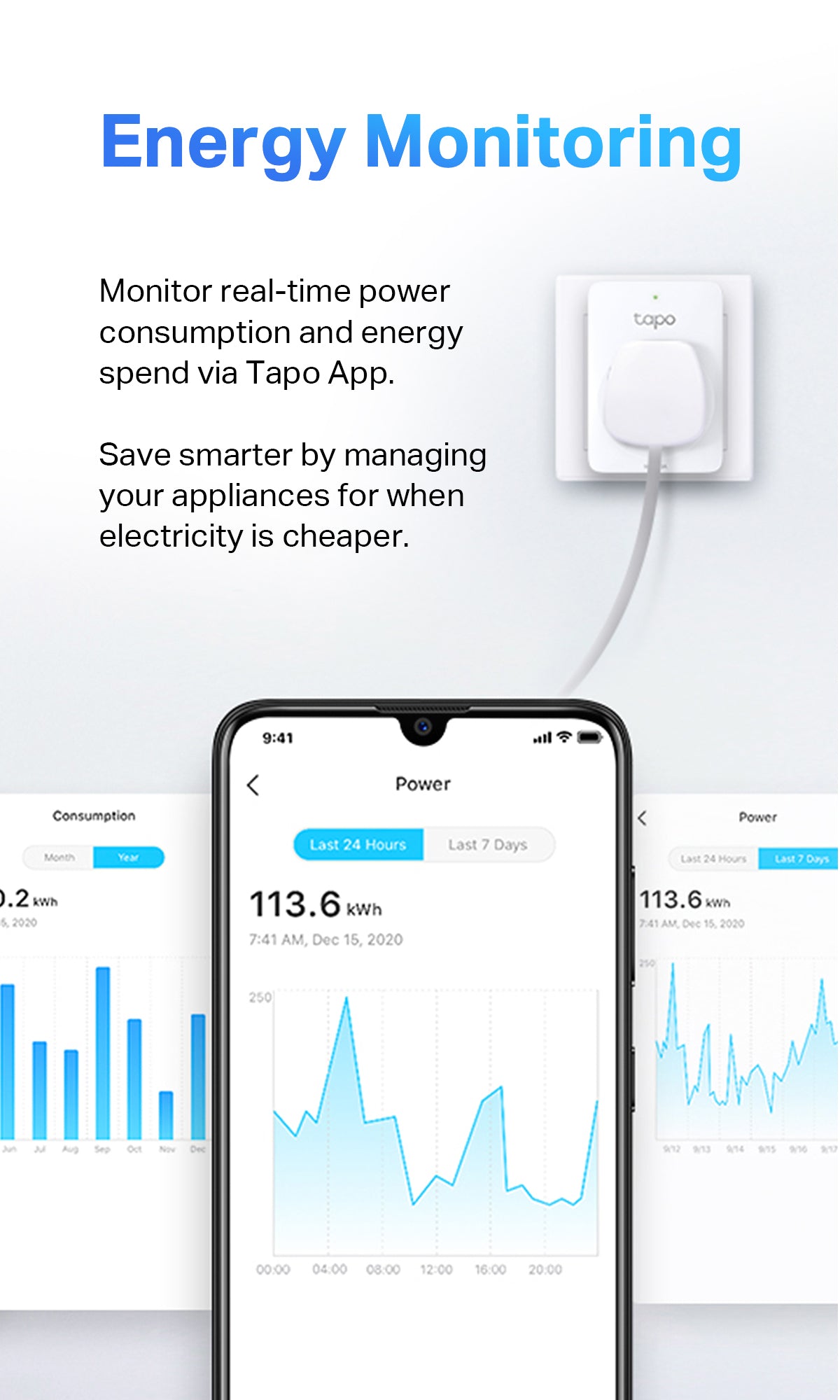 【Safety Smart Plug】TP-LINK TAPO P110 (2PX) MINI SmartPlug, Energy monitor Timer plug, works with Google Home_Wifi_Smart