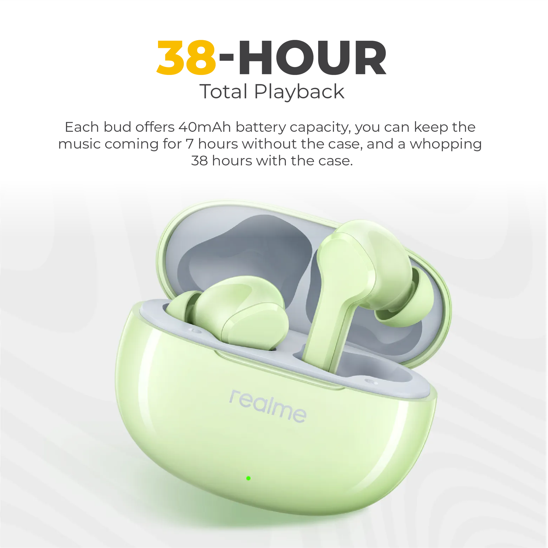 realme Techlife Buds T110 TWS Wireless Earphones 5.4 Bluetooth AI ENC Noise Cancellation 38-Hours IPX5