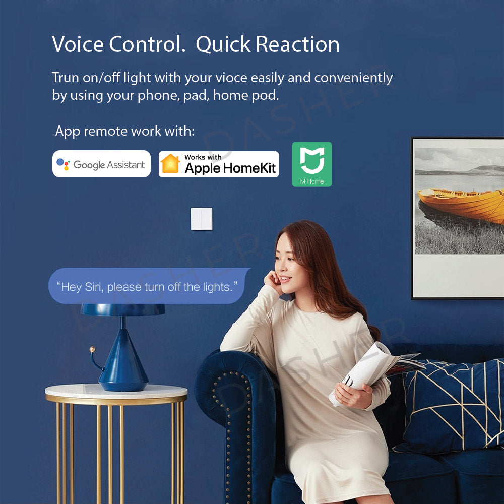 Aqara Wall Switch D1 3 Keys - No Neutral Wire Required