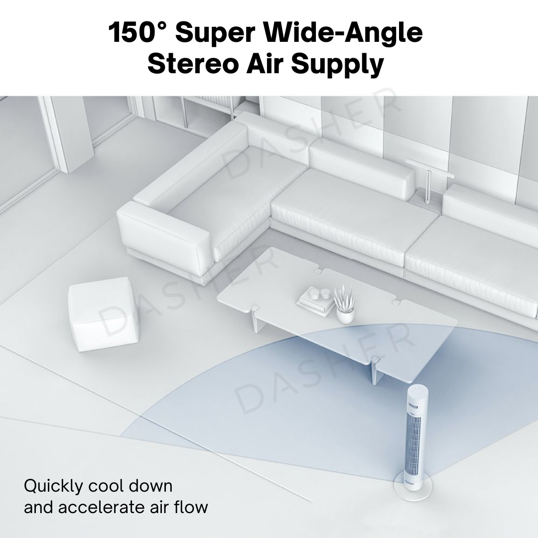 Xiaomi Bladeless Tower Fan - Airflow 541 m³/h