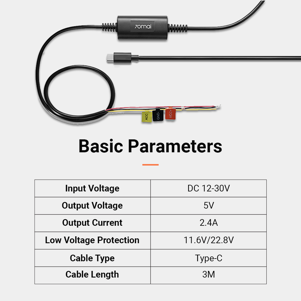 70mai Hardware Kit - Type-C (UP03)