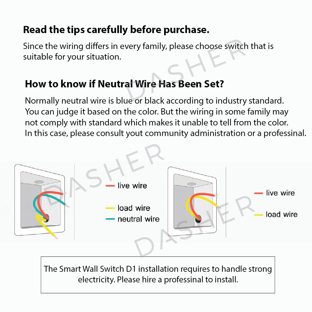 Aqara Wall Switch D1 3 Keys - No Neutral Wire Required