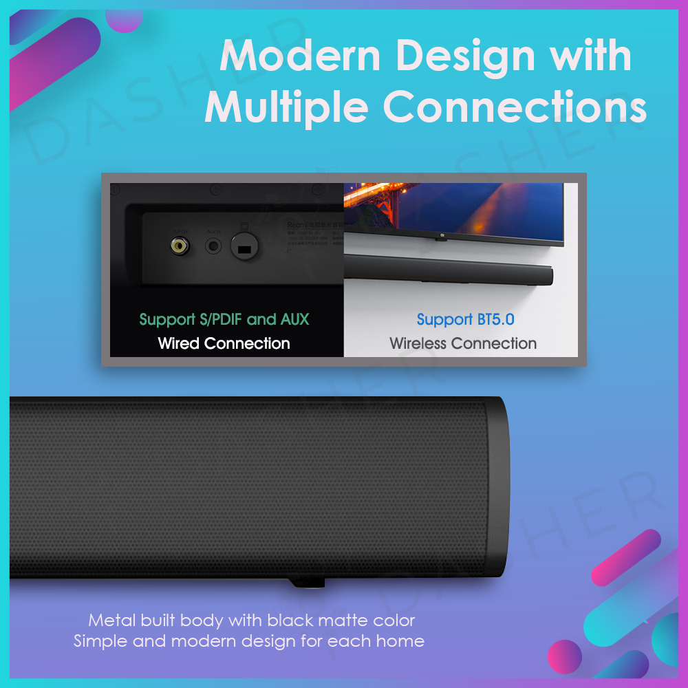 Redmi Soundbar - 30W Bluetooth (Matte Black)