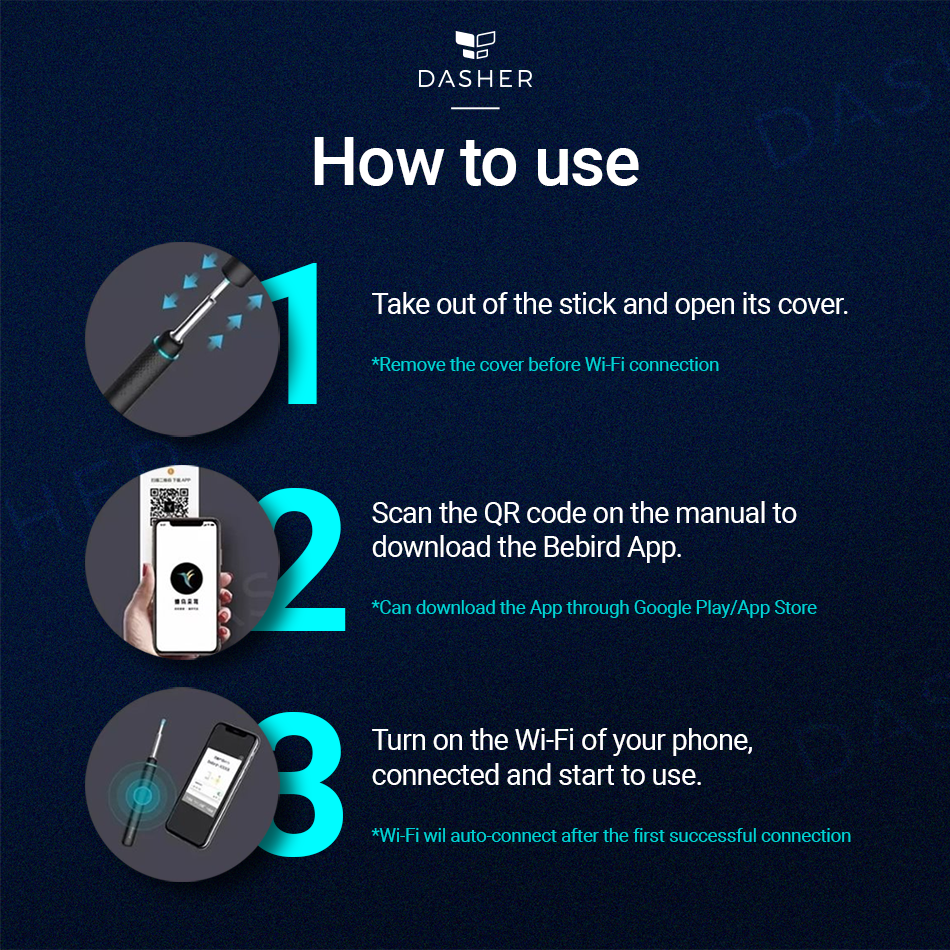 Bebird T5 Smart Visual Stick (5pcs Ear Parts)