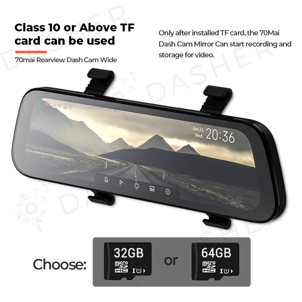 70mai Rearview Dash Cam Wide D07