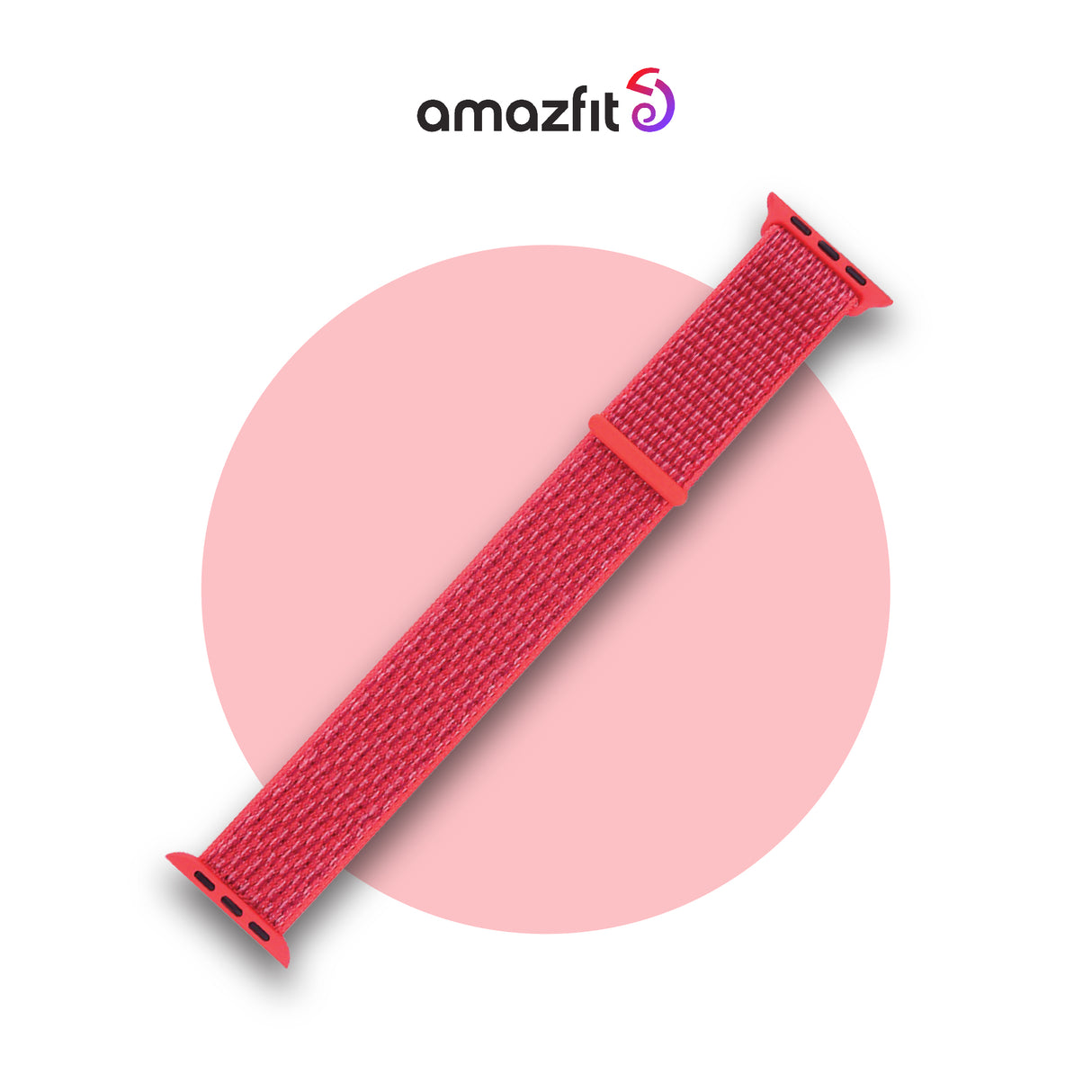 20mm Nylon Strap in Hot Pink with pin-and-loop fastening ends