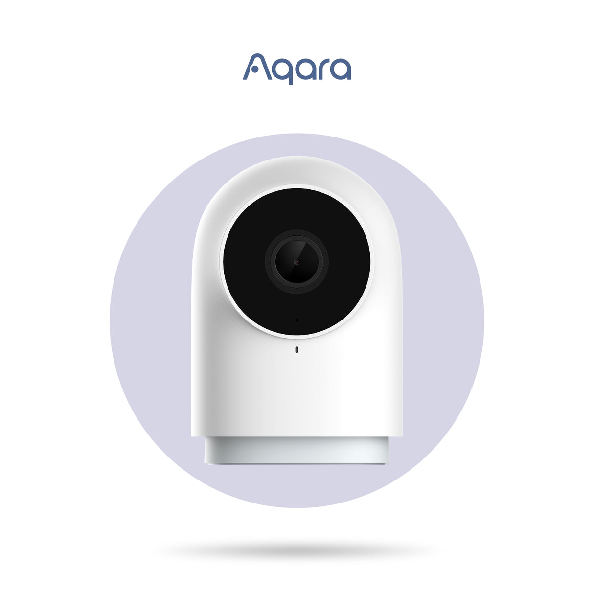 Aqara camera hub with white housing and black lens module