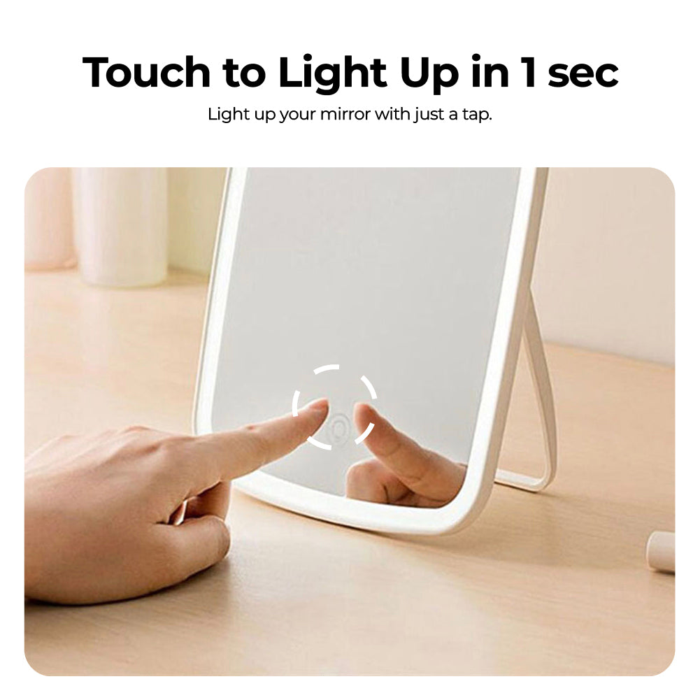 Xiaomi Mi Jordan & Judy Intelligent Led Makeup Mirror Desktop Portable Folding Lighter Rechargeable Mini Mirror 化妆镜